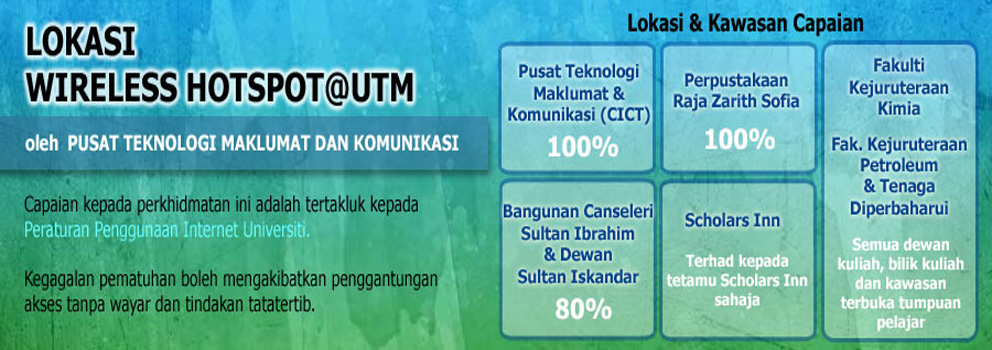 Lokasi Wireless Hotspot@UTM