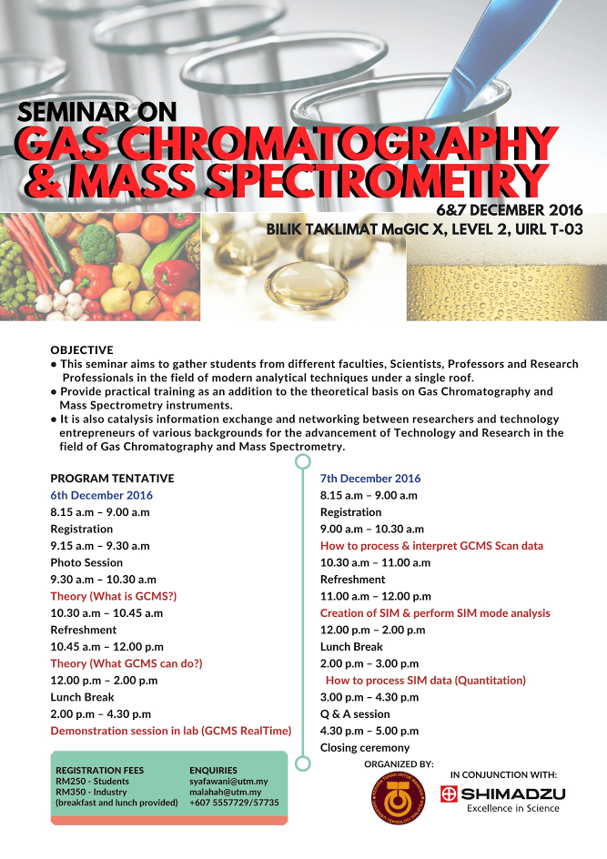 Invitation to Seminar on Gas Chromatography and Mass Spectrometry