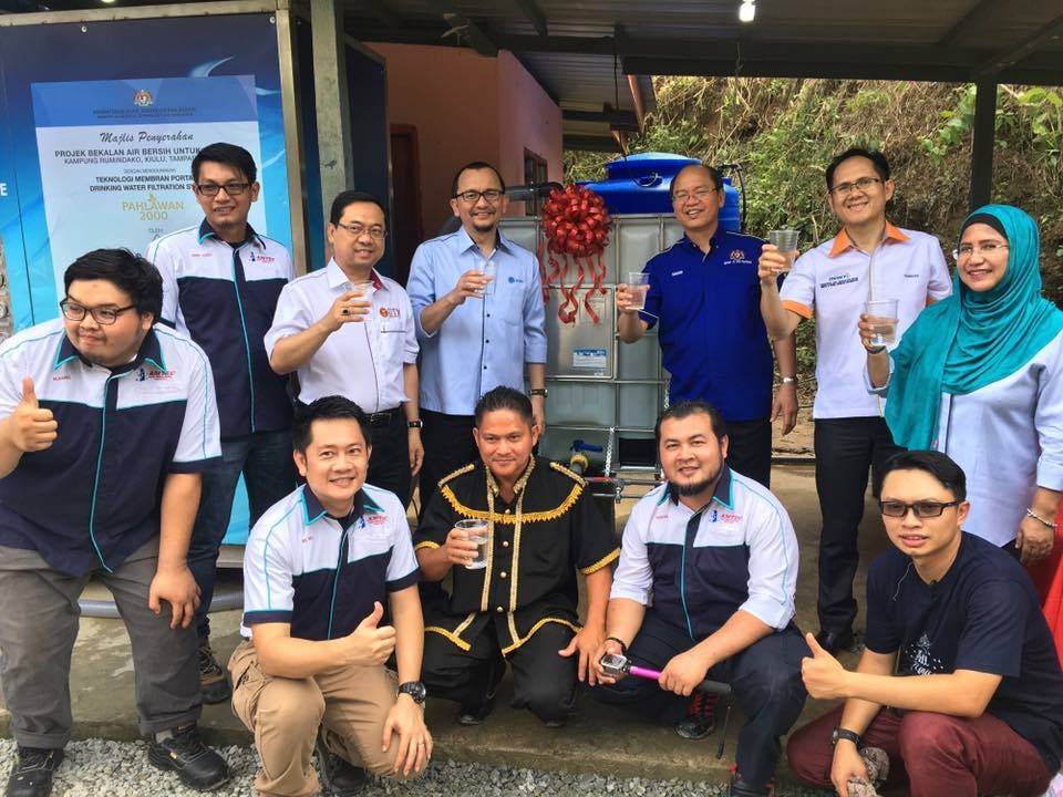 1,800 People from Kampung Rumindako Kiulu getting potable water supply from AMTEC, FCEE