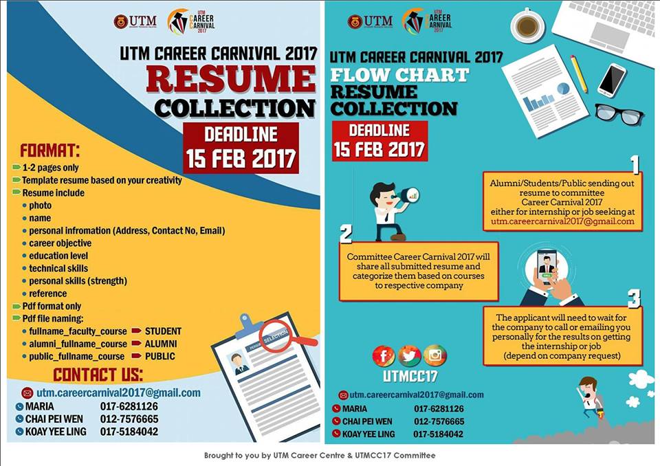UTM Career Carnival 2017: Resume Collection (15 Feb 17)