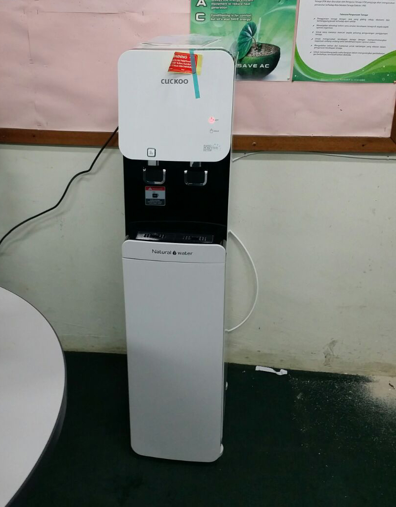 Receiving new water dispenser at N01, FCEE