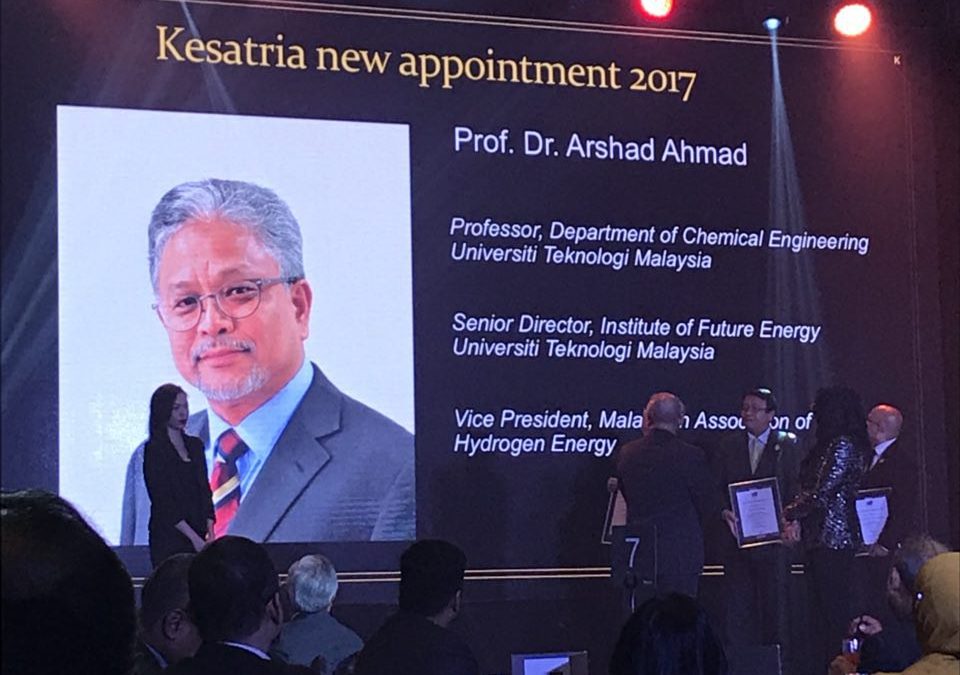 Heartiest congratulations to Prof Dr Arshad Ahmad for being appointed as New Kesatria 2017