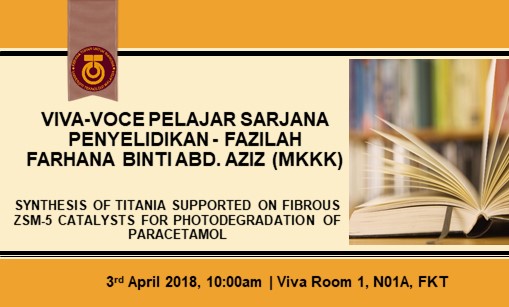 VIVA PELAJAR SARJANA PENYELIDIKAN – FAZILAH FARHANA BINTI ABD. AZIZ (MKKK)