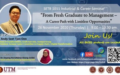 SETB 1011 : Industrial and Career Seminar – “From Fresh Graduate to Management – A Career Path with Limitless Opportunities”