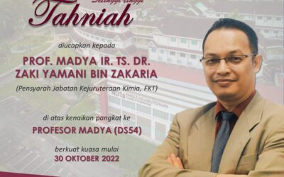 Ucapan Tahniah di atas Kenaikan Pangkat Ke Jawatan Profesor Madya (Gred DS54) – Prof. Madya Ir. Ts. Dr. Zaki Yamani Bin Zakaria