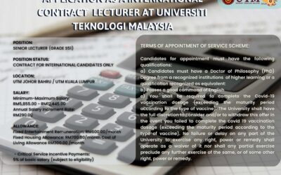 Application as a International Contract Staff at Universiti Teknologi Malaysia