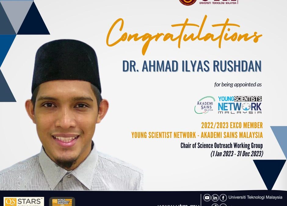 Congratulations to Dr. Ahmad Ilyas bin Rushdan