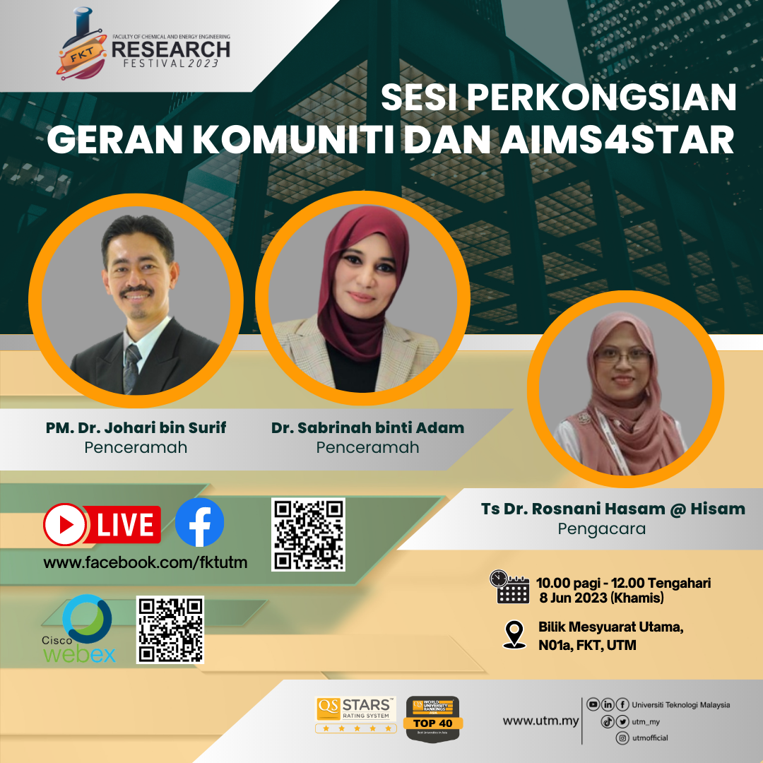 Sesi perkongsian bertajuk Geran Komuniti dan AIMS4STAR