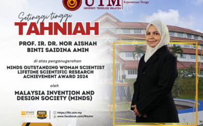 Tahniah di atas Penganugerahan MINDS Oustanding Woman Scientist Lifetime Scientific Research Achievement Award 2024 – Prof. Ir. Dr. Nor Aishah binti Saidina Amin