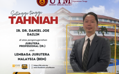 TAHNIAH DI ATAS PENGANUGERAHAN JURUTERA PROFESIONAL – IR. DR. DANIEL JOE DAILIN