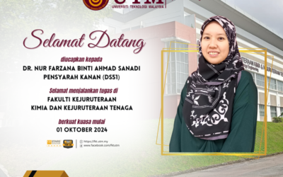 SELAMAT DATANG STAF BAHARU – DR. NUR FARZANA BINTI AHMAD SANADI (1 OKTOBER 2024)