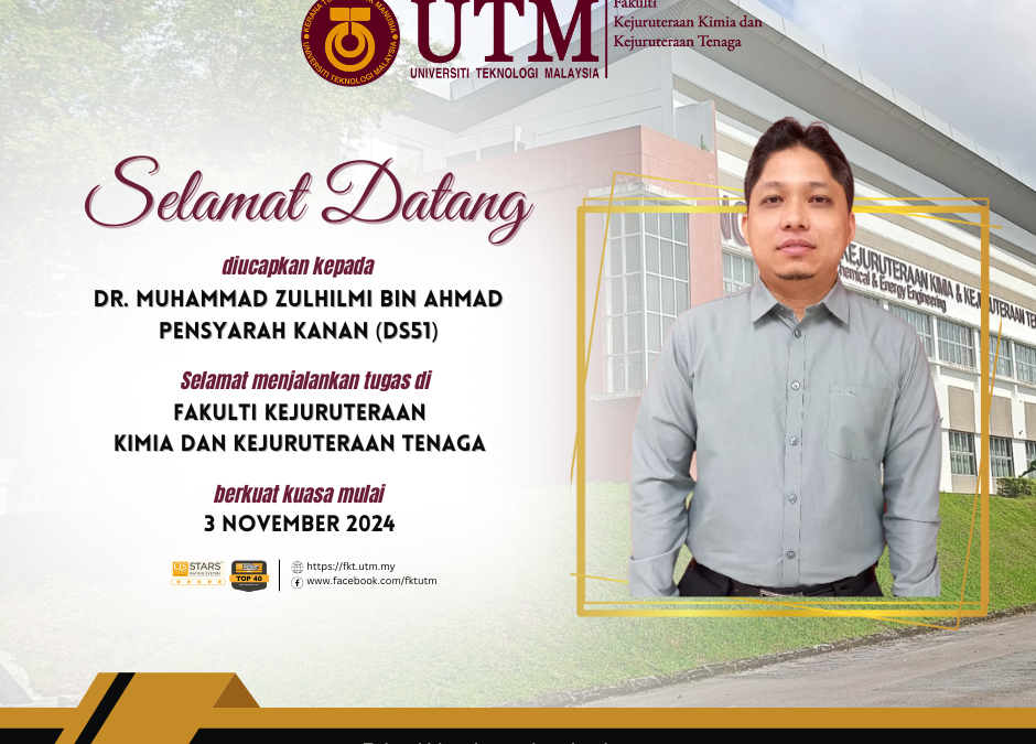 SELAMAT DATANG STAF BAHARU – DR. MUHAMMAD ZULHILMI BIN AHMAD (03 NOVEMBER 2024)