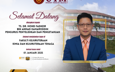 SELAMAT DATANG STAF BAHARU KE FKT – TS. DR. MOHD FADHZIR BIN AHMAD KAMARODDIN