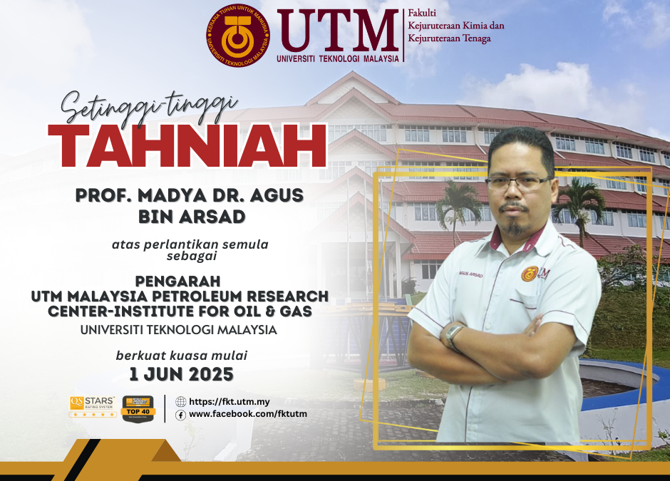 TAHNIAH DIUCAPKAN KEPADA PROF. MADYA DR. AGUS BIN ARSAD