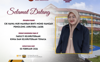 SELAMAT DATANG STAF BAHARU KE FKT – CIK HAWA NUR MAHIRAH BINTI MOHD HAMZAH