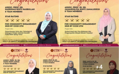 Congratulations to FKT Community Project Leaders and team for achieving a Star Rating for the Community Engagement Project 2025 by CCIN UTM