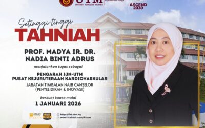 Tahniah Prof. Madya Ir. Dr. Nadia binti Adrus : Pengarah IJN-UTM