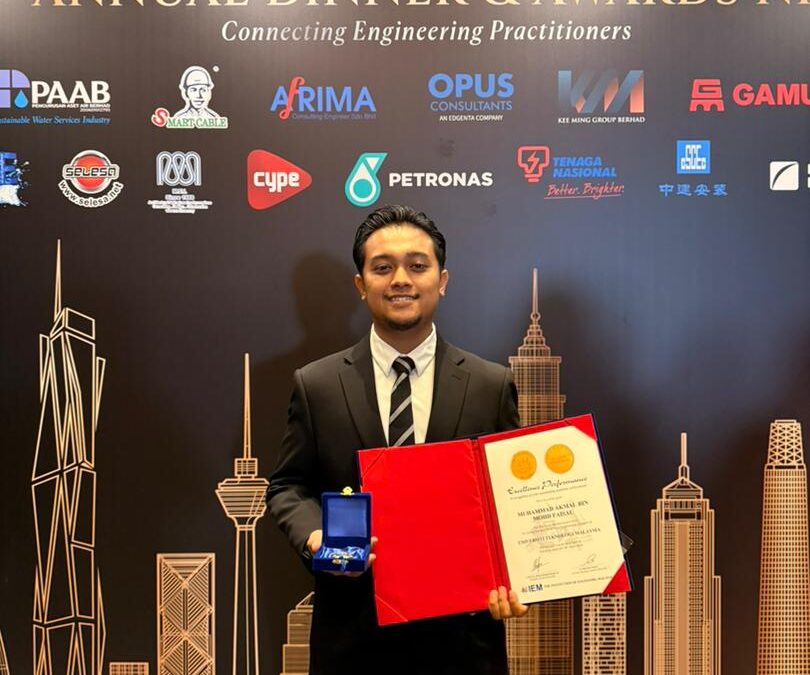 Congratulations to Muhammad Akmal bin Mohd Faisal – IEM Gold Medal Award
