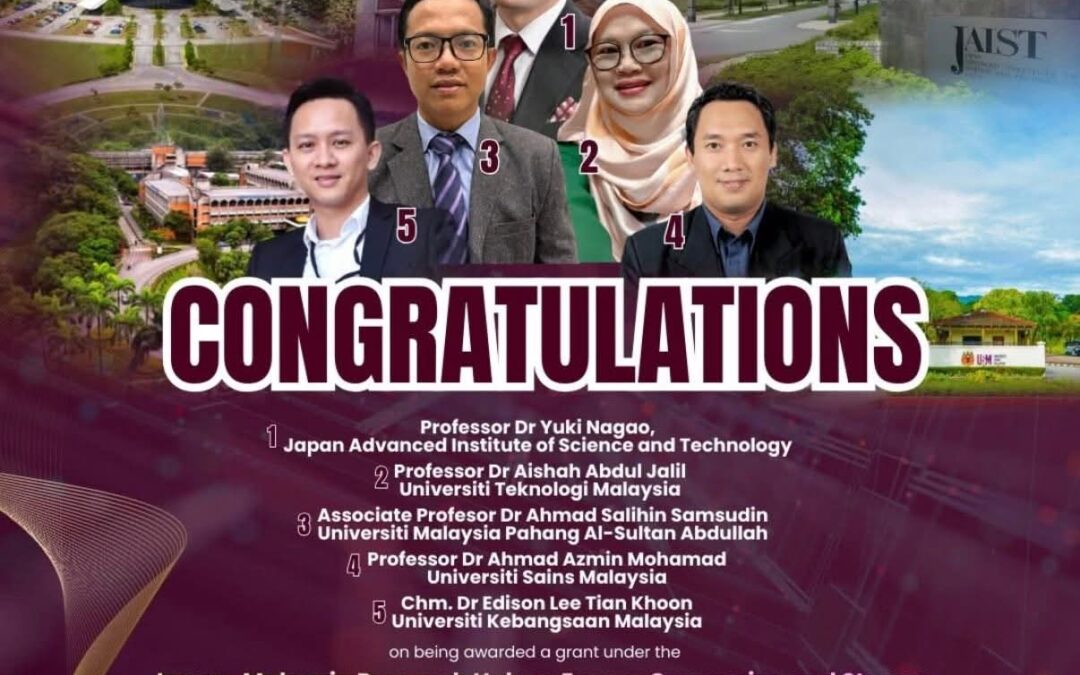 Congratulations Prof. Dr. Aishah Abdul Jalil – Japan–Malaysia Research Hub on Energy Conversion and Storage with Young Researchers Exchange