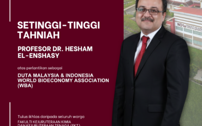 Congratulations to Professor Dr. Hesham El-Enshasy – Malaysia & Indonesia Ambassador for the World Bioeconomy Association (WBA)