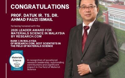Prof Datuk Ir Ts Dr Ahmad Fauzi Ismail – Rank 1 in Malaysia by Research.com of Best Scientists in the field of Materials Science