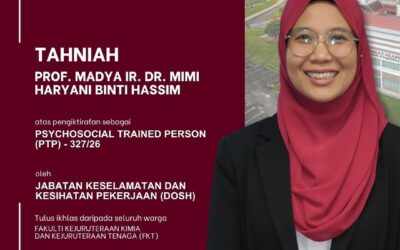 Congratulations Assoc. Prof. Ir. Dr. Mimi Haryani Binti Hassim – Psychosocial Trained Person (PTP) – 327/26