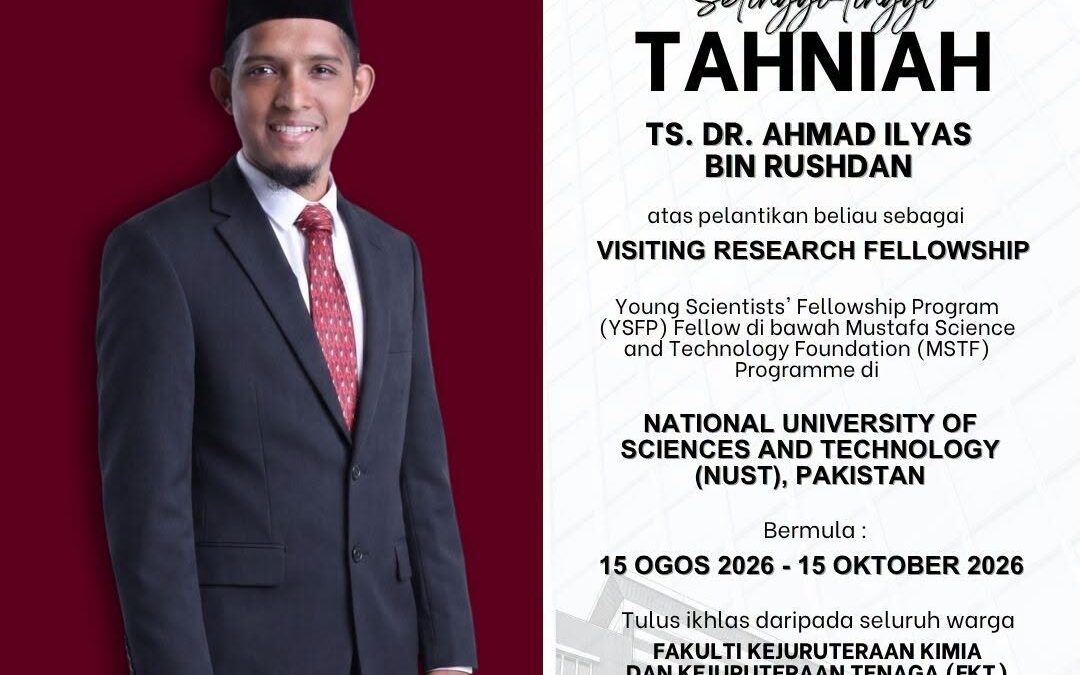 Congratulations Ts. Dr. Ahmad Ilyas bin Rushdan – NUST, Pakistan
