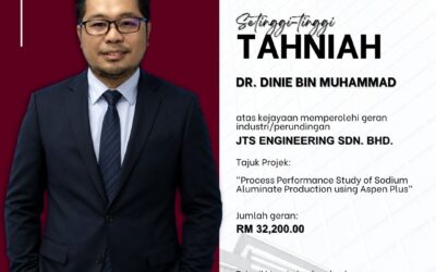 Congratulations Dr Dinie Muhammad – Geran JTS Engineering Sdn Bhd