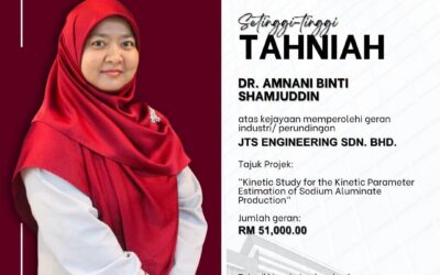 Congratulations Dr. Amnani Binti Shamjuddin – JTS Engineering Sdn Bhd