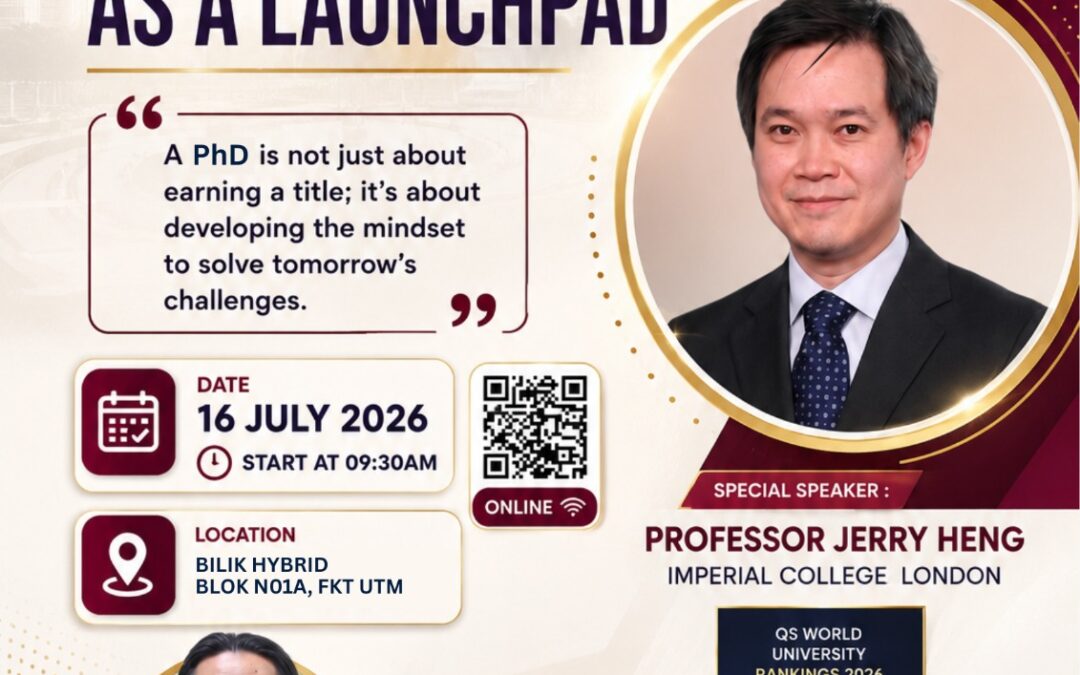 Seminar : “The PhD As A Launchpad” by Professor Jerry Heng