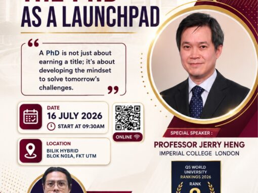 Seminar : “The PhD As A Launchpad” by Professor Jerry Heng